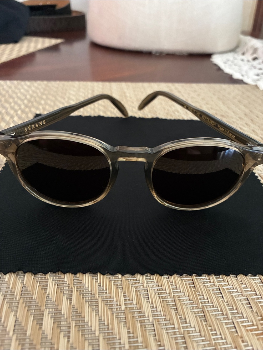 Sézane Brown Round Sunglasses